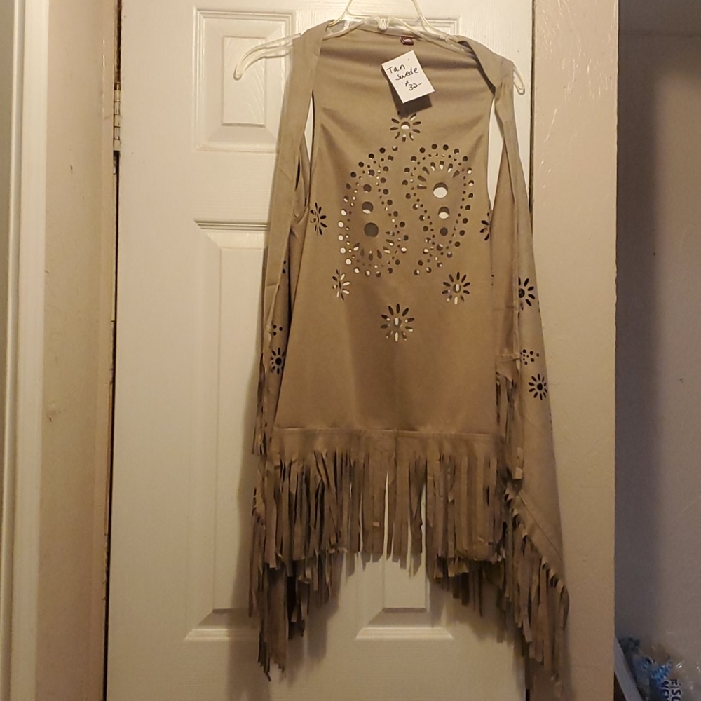 Tan Suede Vest
